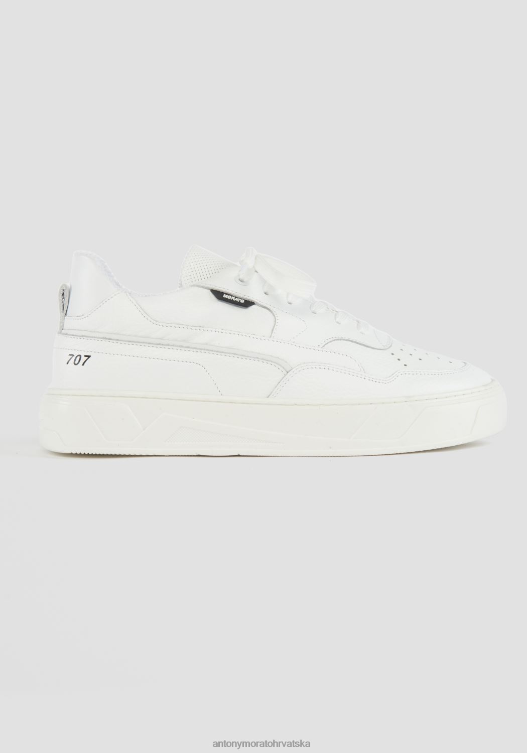 obuća Antony Morato 707 niske kožne tenisice bijela muškarci L2H4F296
