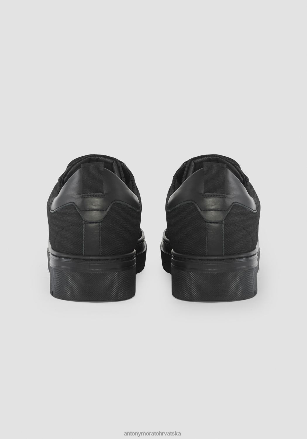 obuća Antony Morato metalne odvažne niske tenisice s kožnim detaljima crno muškarci L2H4F298