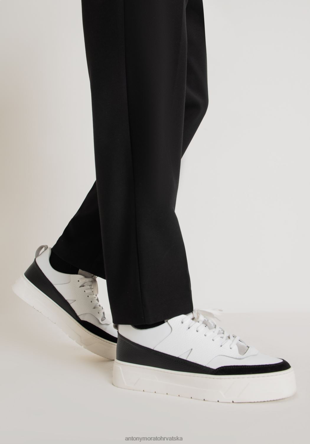 obuća Antony Morato najavljuju niske tenisice od 100% kože s kontrastnim detaljima crno muškarci L2H4F310