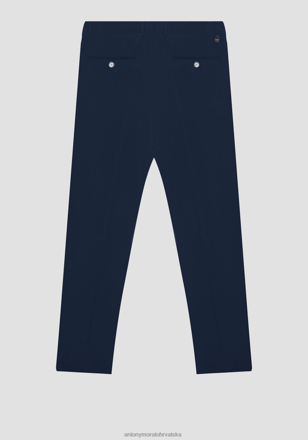 odjeća Antony Morato bonnie uske hlače od rastezljive mješavine viskoze plava tinta muškarci L2H4F259