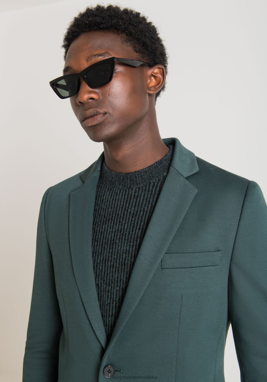 odjeća Antony Morato ashe super slim fit jakna od jednobojne rastezljive mješavine viskoze 4076 muškarci L2H4F28