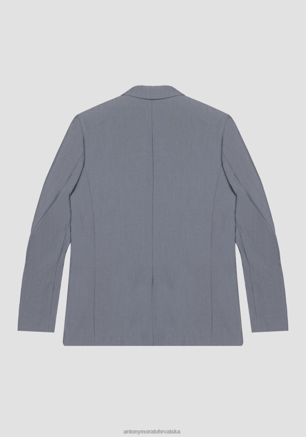 odjeća Antony Morato roger jakna s dvorednim kopčanjem uobičajenog kroja od mješavine pamuka s efektom trapera svijetlo plava muškarci L2H4F26