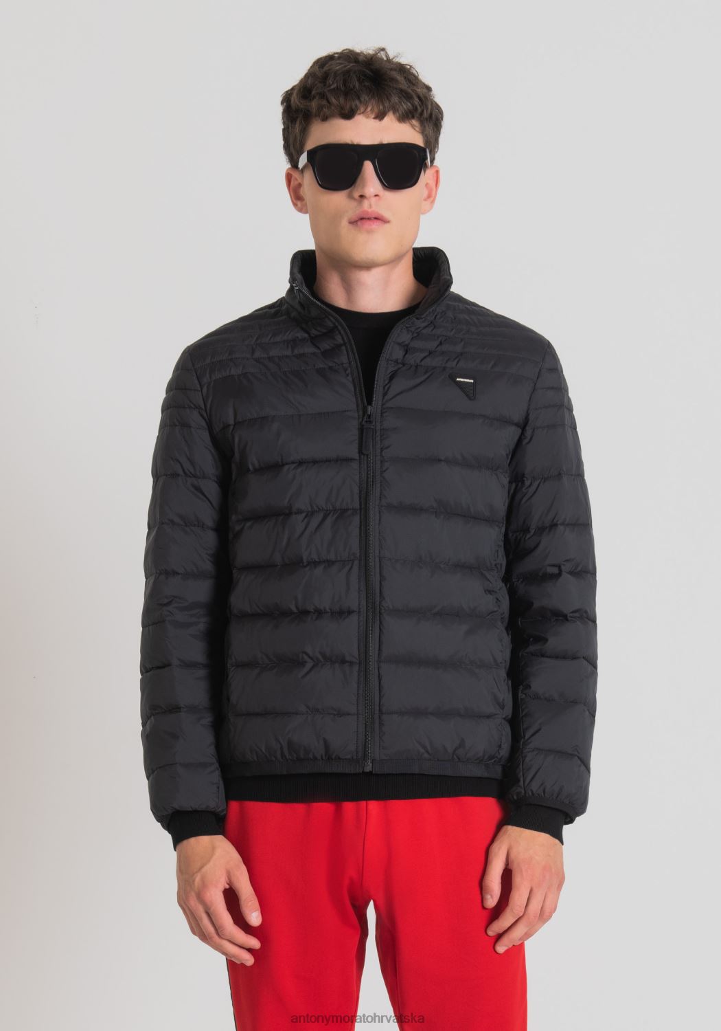 odjeća Antony Morato uska jakna s ekološki prihvatljivom podstavom Sorona aura crno muškarci L2H4F10