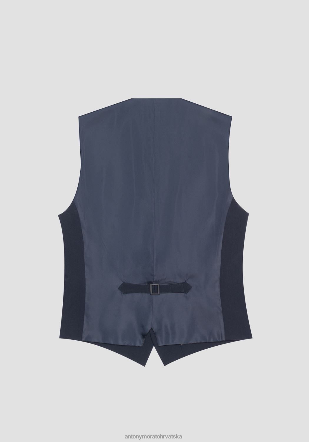 odjeća Antony Morato uski prsluk od rastezljive mješavine viskoze plava tinta muškarci L2H4F34