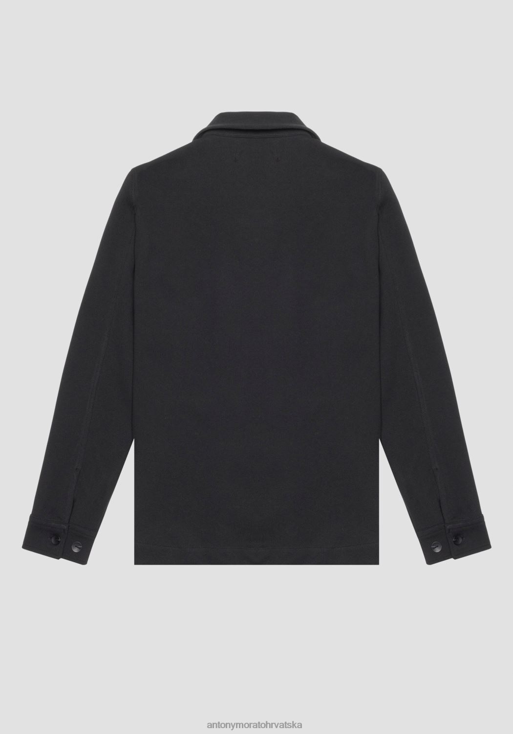 odjeća Antony Morato Oslo košulja redovnog kroja od jednobojnog rastezljivog kepera od mješavine pamuka crno muškarci L2H4F118