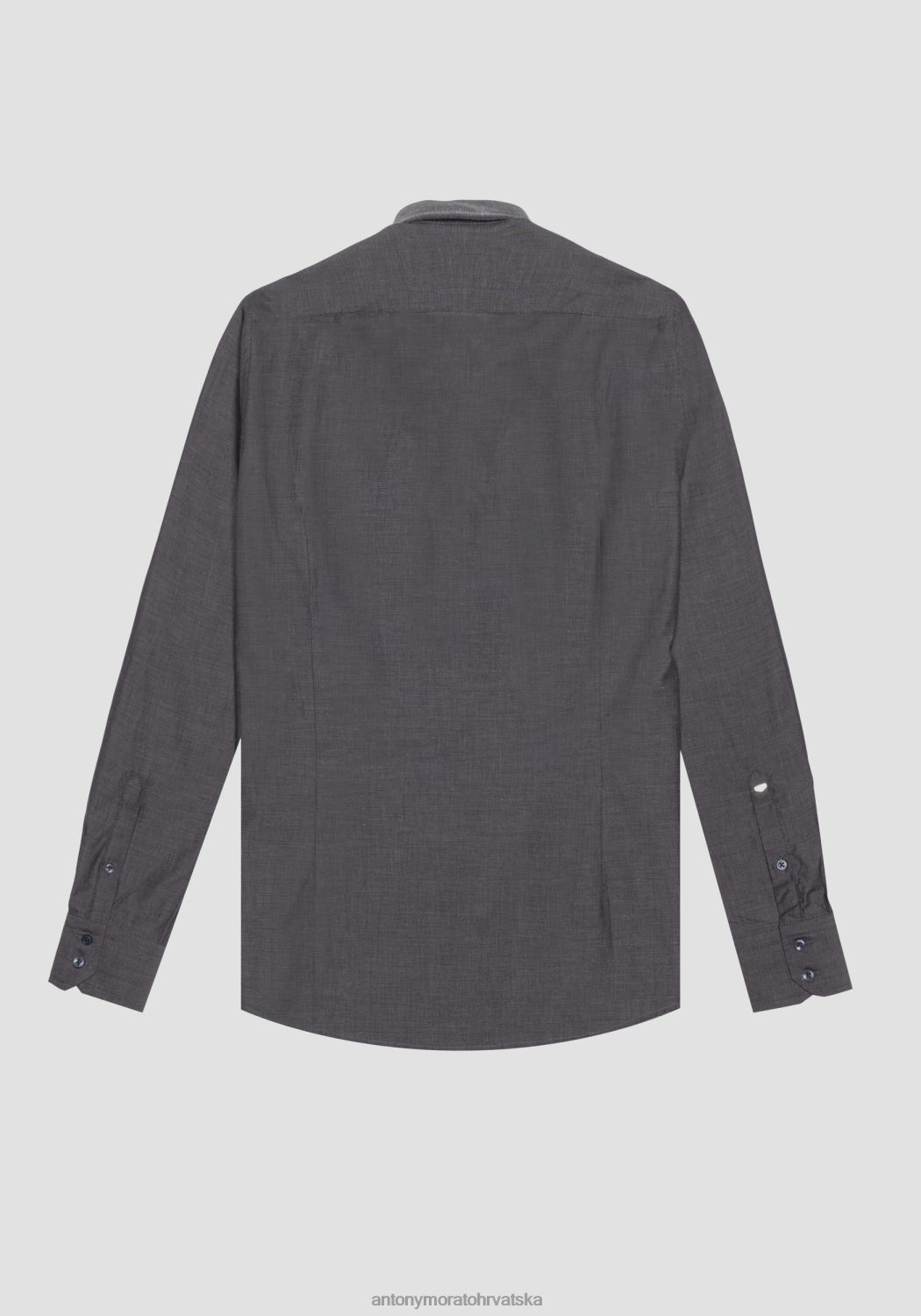 odjeća Antony Morato napoli uska košulja od 100% pamuka crno muškarci L2H4F109