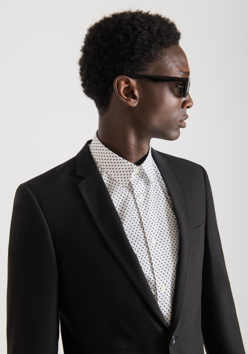 odjeća Antony Morato napoli uska košulja od čistog pamuka s printom bijela muškarci L2H4F113