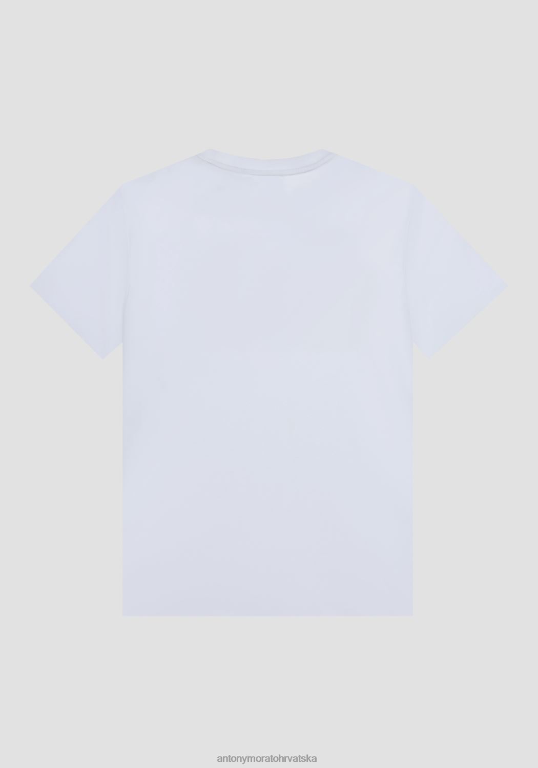 odjeća Antony Morato majica običnog kroja od čistog pamuka s gumiranim printom logotipa krema muškarci L2H4F149